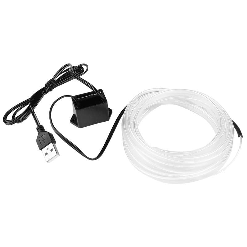 Car Ambient Light No-Wiring LED Strip USB Decorative Interior Cold Light Line Atmosphere Light