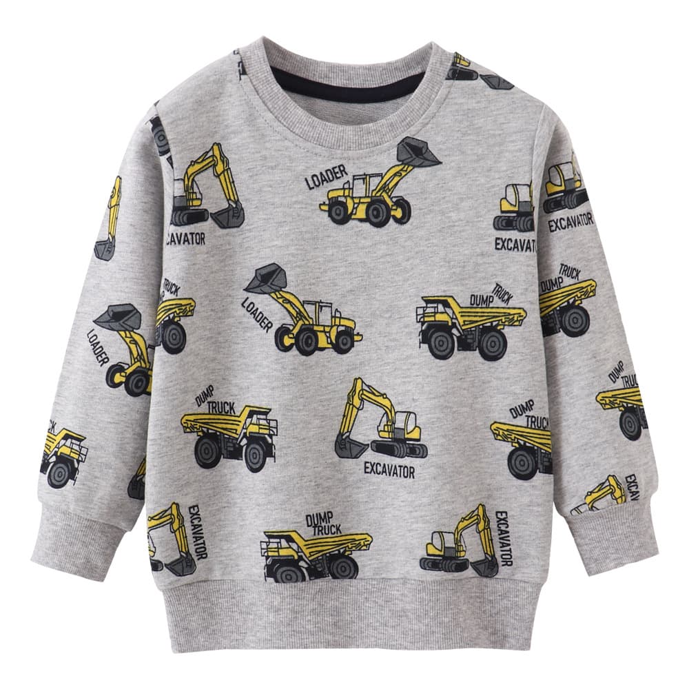 Children's Autumn Long-Sleeved Cartoon Cotton Crew Neck Sweatshirt for Boys - New Casual Children's Sweatshirt Wholesale