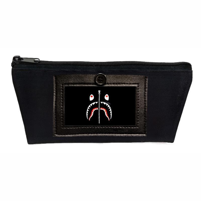 Big mouth graffiti shark shark fashion pencil bag DIY customization of stationery storage bag for primary and secondary school students
