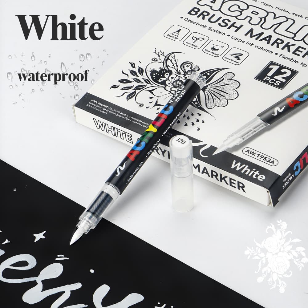 Cross-border 240-Color Soft Tip Direct Liquid Acrylic Marker Set DIY Art Painting Watercolor Pen Acrylic Marker