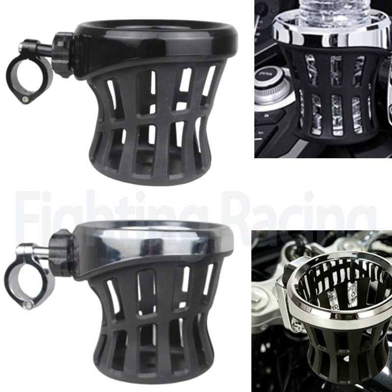 New motorcycle modification accessories suitable for Harley Honda motorcycle handlebar water cup holder drink holder straight pattern
