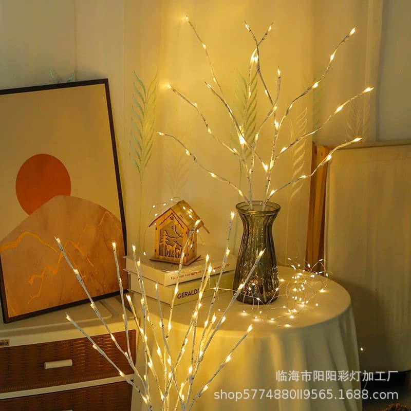 Simulated 20LED Branch Light Colorful Lamp Nordic Room Bedroom Decorative Creative Night Light Bar Homestay Decorative Light