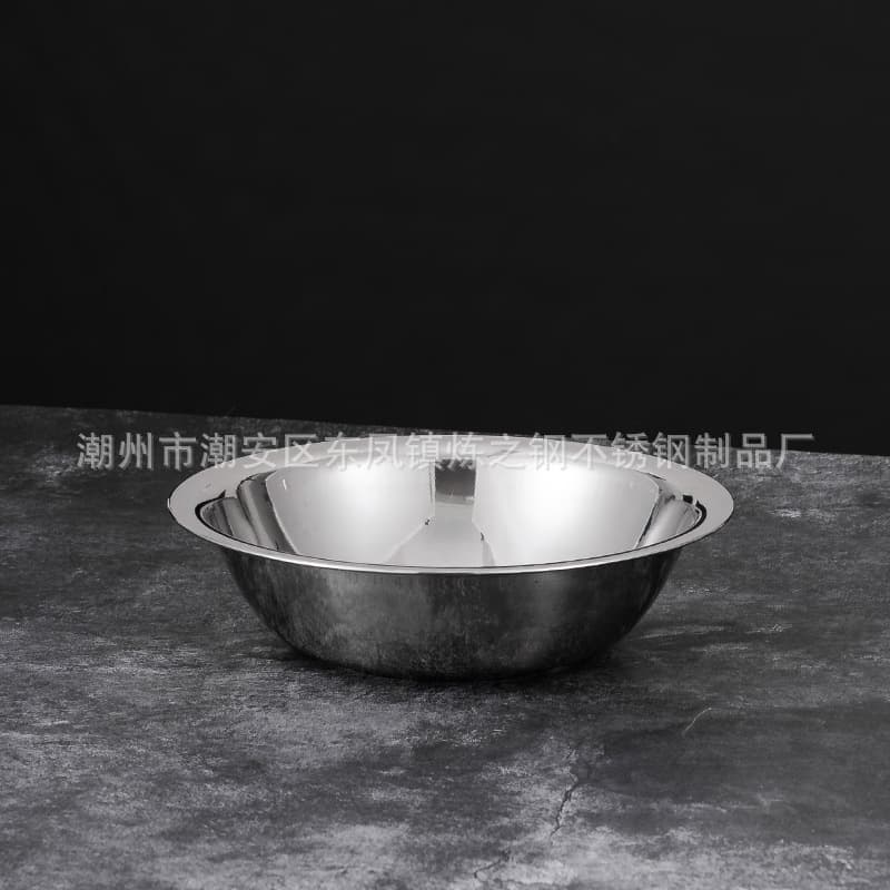 Non-Magnetic Thickened Stainless Steel Multi-use Bowl for Pet Food, Soup, Egg Beating, and Kitchen Cooking, Direct from Manufacturer