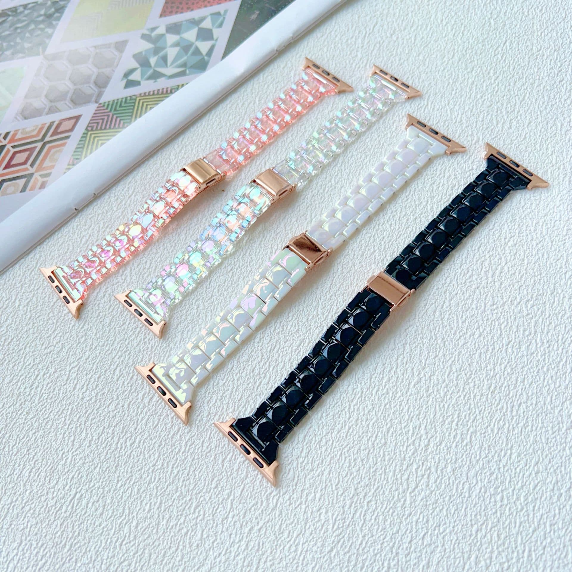 Apple Watch Three-Color Slim Band with Icy Laser Effect for iWatch 10 Apple Style