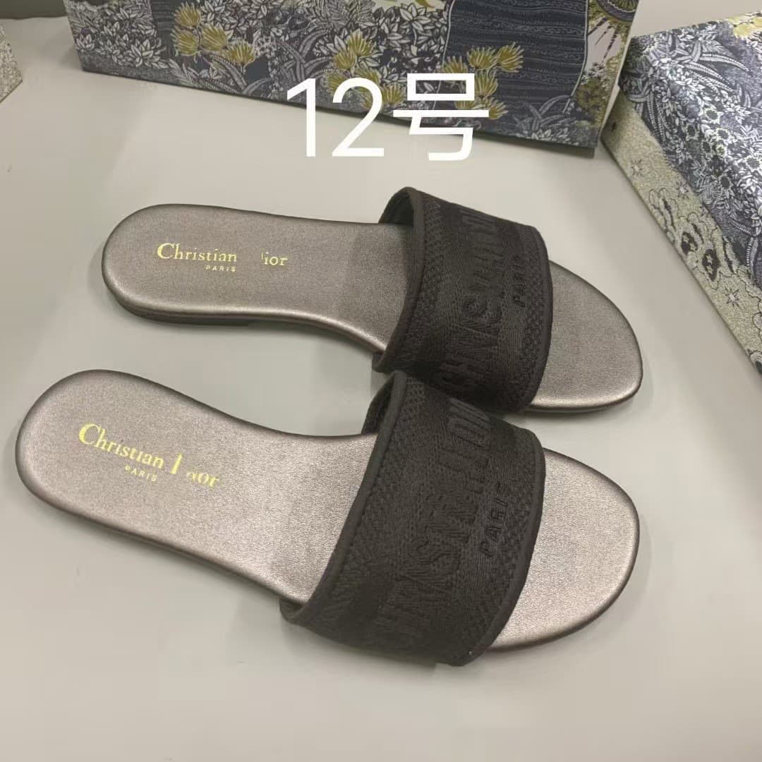 D Classic 1-48 Jacquard Embroidered Letter Beach Casual Women's Flat Comfortable Fashion Trendy Hot-Selling Wholesale