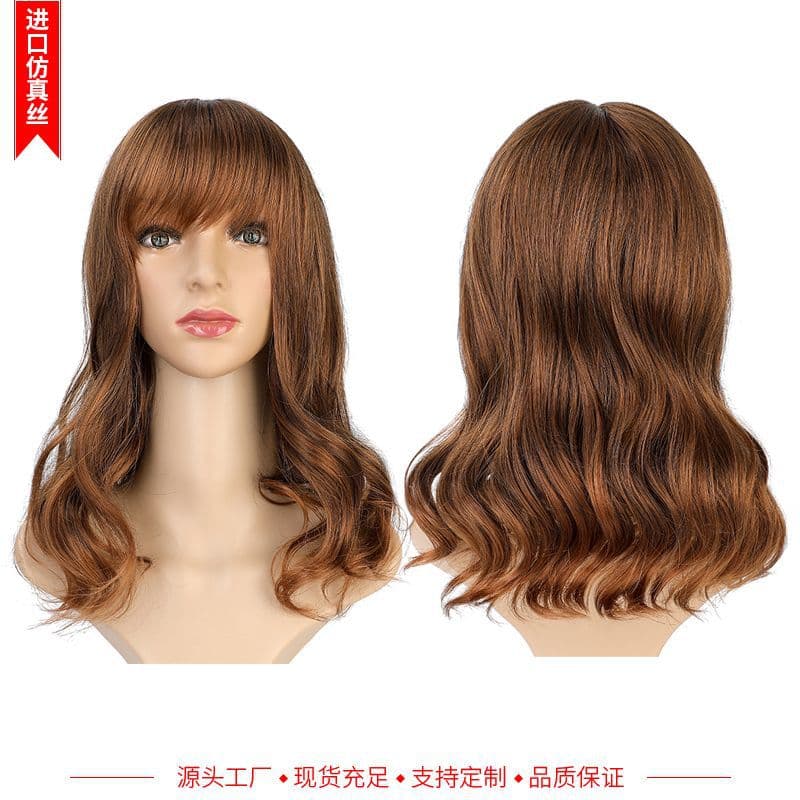 European and American Export Wig for Women Factory Stock Wholesale Long Curly Realistic Natural Wigs Hair Full Head Wig