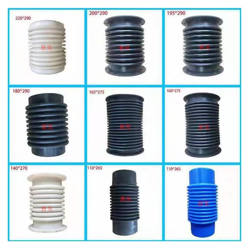 Silicone rubber flexible connection expansion joint, protective sleeve, mold opening connector custom, crimp type silicone tube, high temperature resistant