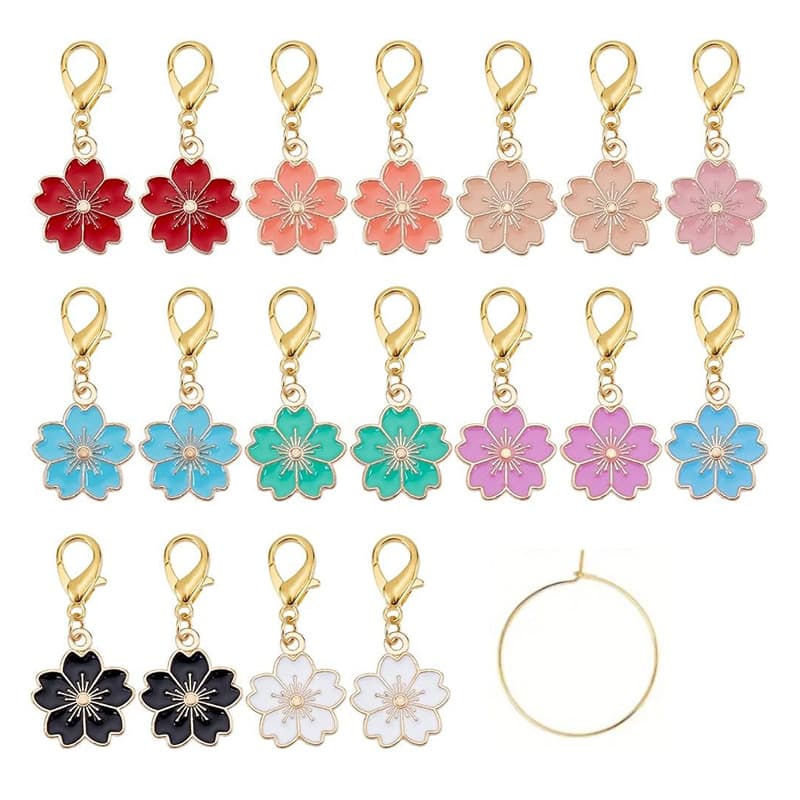Cross-Border 10 Little Sheep Oil Drop Stitch Markers Metal Oil Drop Hand Knitting Stitch Markers Knitting Accessories