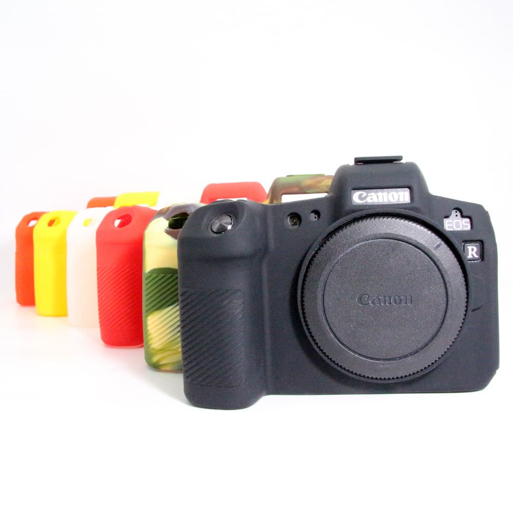 Silicone camera case suitable for Canon EOS-R mirrorless digital cameras.