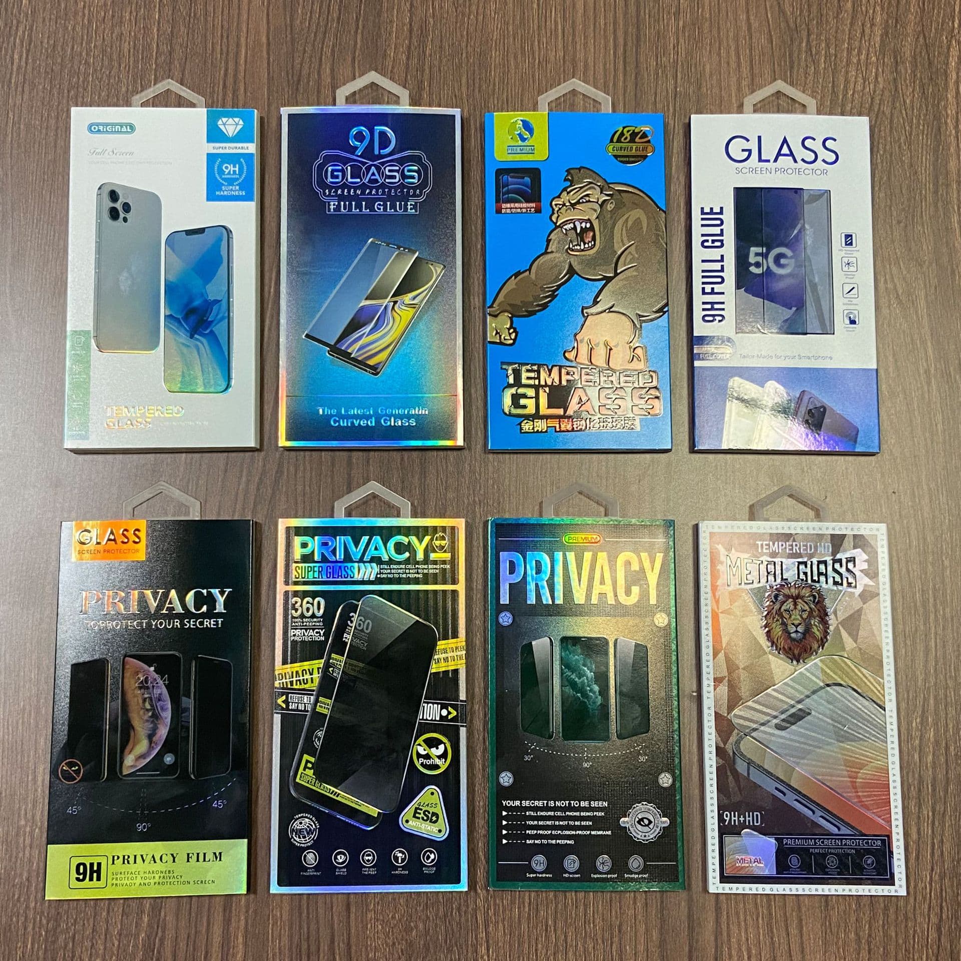 In-Stock Apple 16 Phone Tempered Film Packaging Box, 9D Anti-Spy Matte AG Protective Film Packaging, Transparent Plastic PP Box
