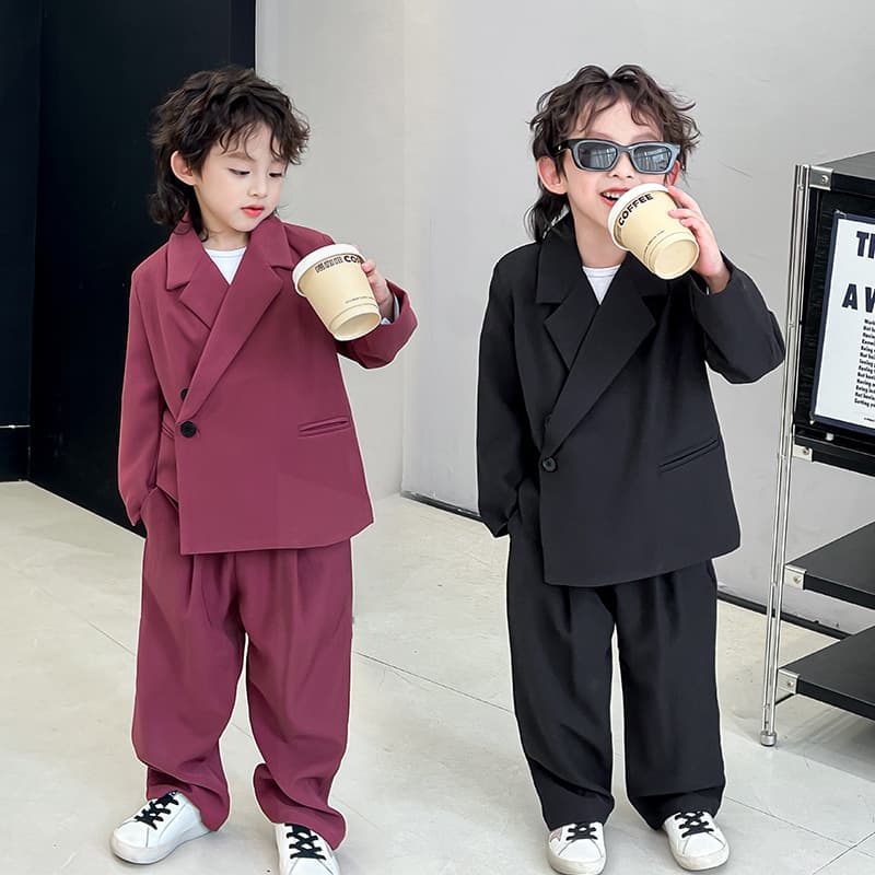 New Spring/Autumn Fashionable Children's Suit Sets, Korean Style Trendy Children's Clothing, Handsome Boys' Suits and Formal Wear