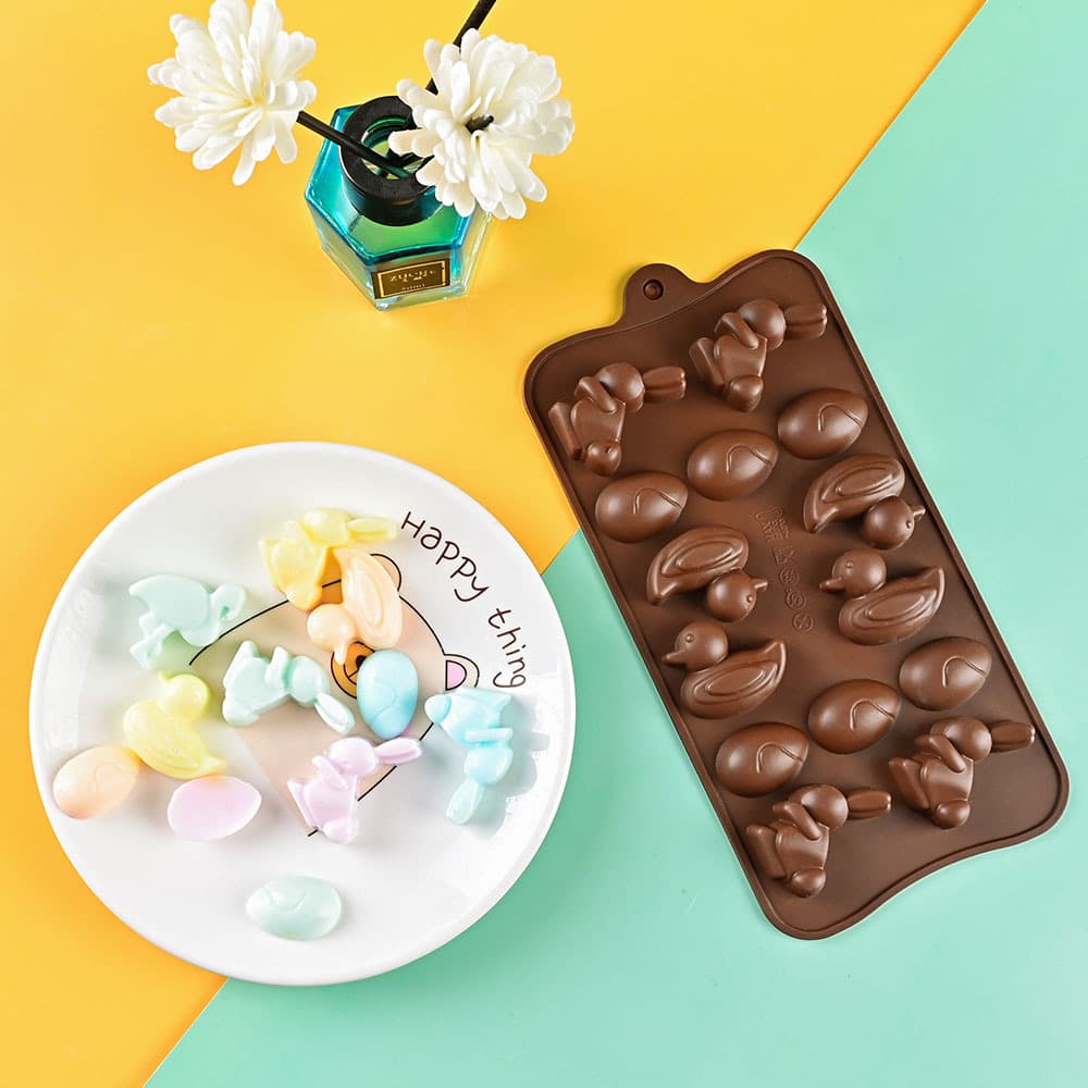 Cross-border Duck Egg Cake Mold Animal Easter Chocolate Mold Duck Baking Mold Rabbit Jelly Shape