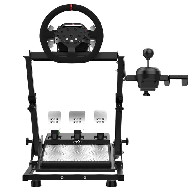 PXN-A10 Gaming Steering Wheel Stand, Gear Shift Holder, Foot Pedal, PC Racing Simulator Foldable Stand
