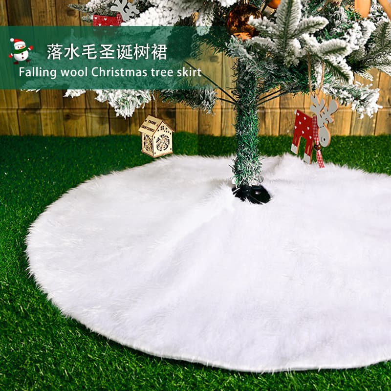 2023 New Cross-Border Christmas Tree Skirt Creative Exquisite Plush Tree Base Decoration Christmas Decor