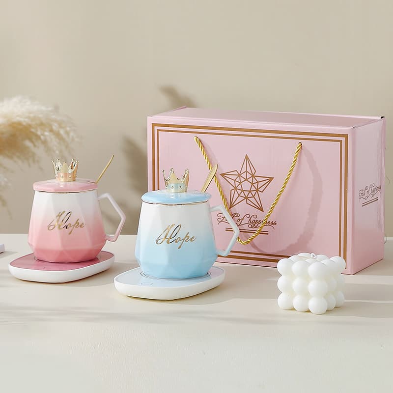 High-Quality Ceramic Mug with Lid and Spoon Gift Box, Coffee Cup Birthday Gift Souvenir