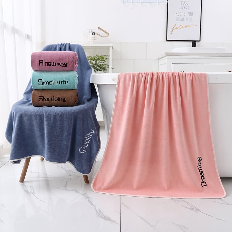 New Style Bath Towel Adult Bathing Set Quick-Dry Two-Piece Home Use Absorbent Non-Shedding Large Towel, Drop Shipping Available