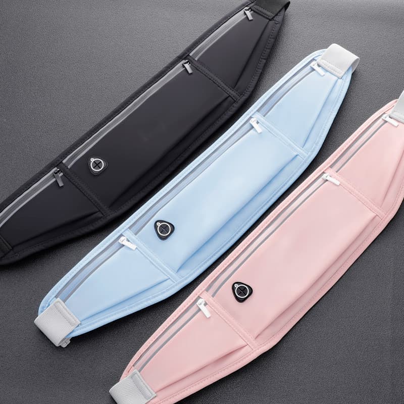 Waist Pack for Men and Women Running Phone Pouch Breathable Ultra-Light Reflective Night Running Belt Bag Lightweight Outdoor Sports Portable