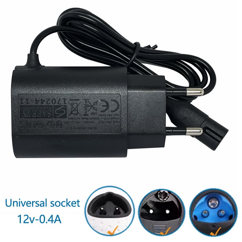 Universal 12V EU Charger for Braun Shaver S3 S5 S7 S8 S9 Series Power Supply