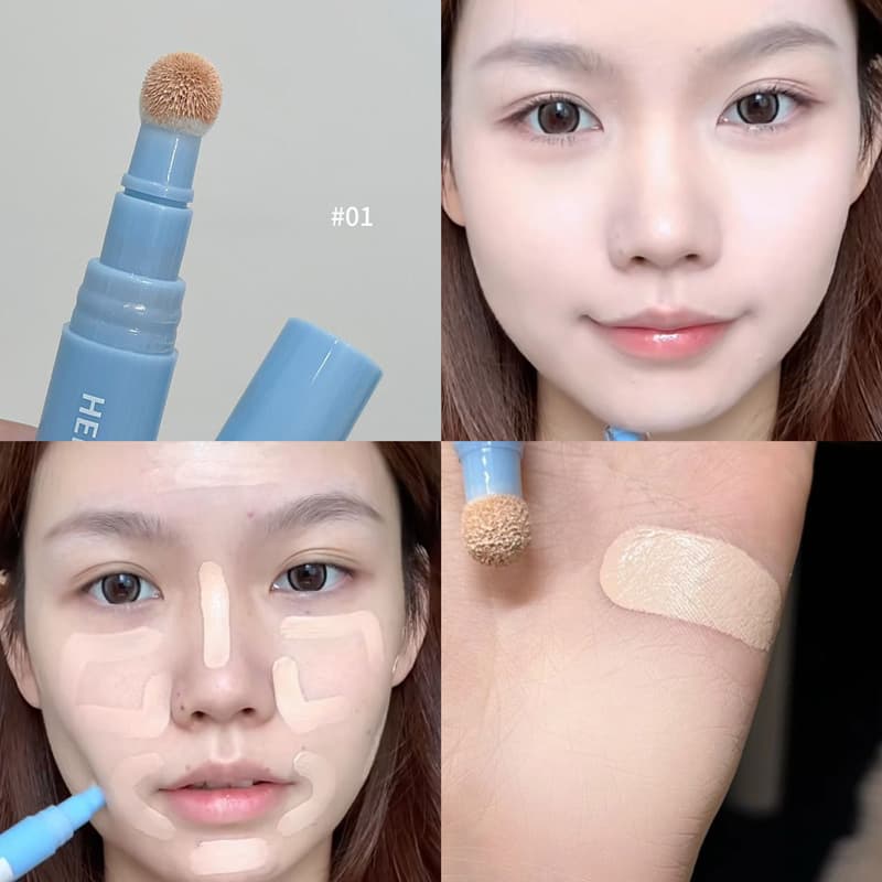 HERORANGE Thin Even Concealer Cream Contouring Stick 3D Shadow Highlight Brightening Flawless Base Concealer Liquid