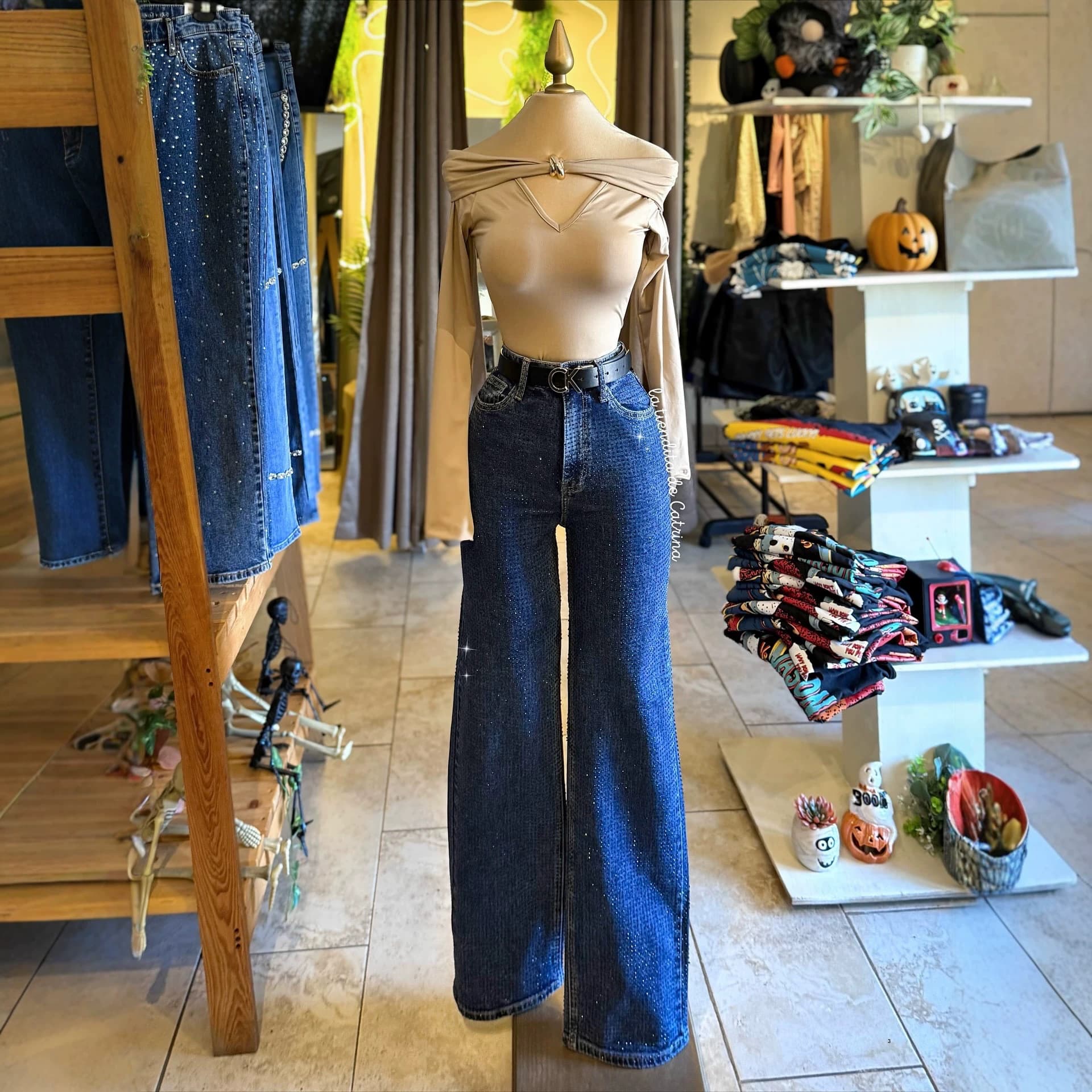 Ladies Jeans Women's American-Style Wide-Leg Pants Loose Trousers Boyfriend Jeans