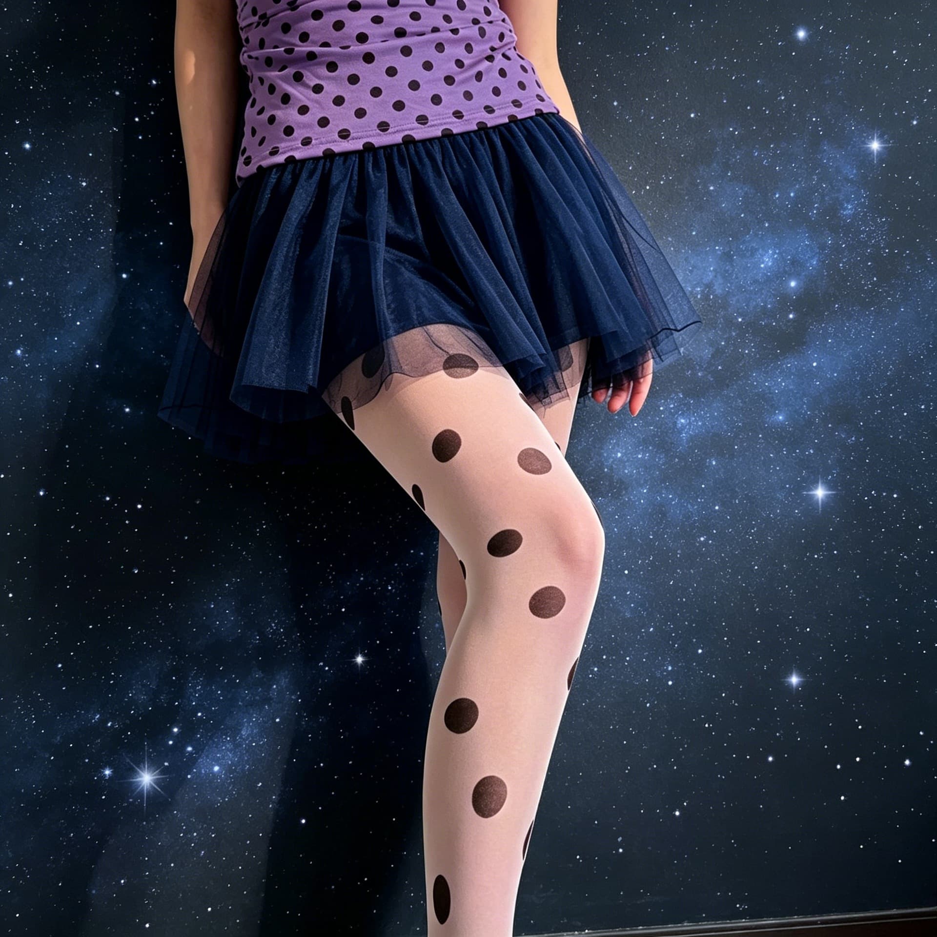 Summer Sweet Retro Polka Dot Over-the-Knee Stockings White French Pure Desire Ins Style Dot Tights Sweet Cool Hot Girl
