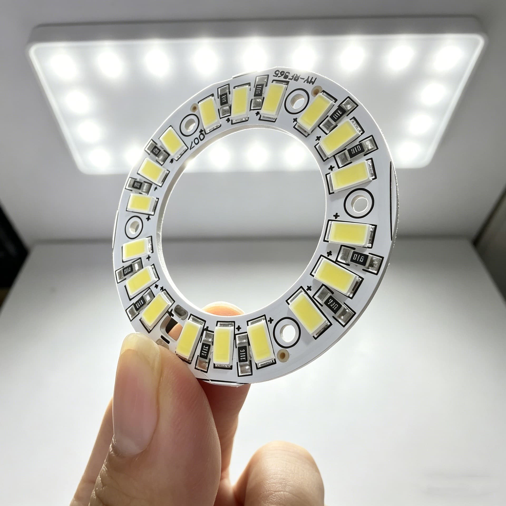 Module LED Light Source Board Circular Ring Light 12V Light Board 5W Microscope Fill Light Camera Outer Diameter 5cm Inner Diameter 3cm