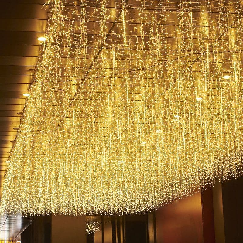 Plug-in Atmosphere Light, Plug-in Colorful Light Meteor Shower Waterfall Icicle Lights