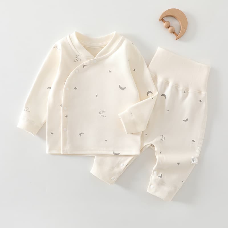 Pure Cotton Autumn Baby Boys' A-Class Underwear Sleepwear Set, One-Year-Old Newborn Clothes with Separate Trousers