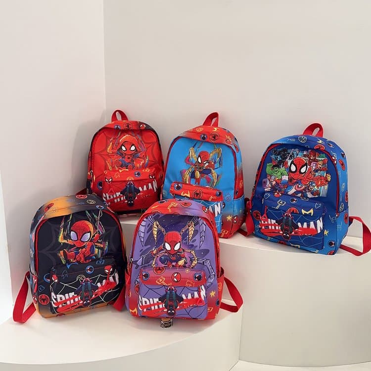 Cross-border new cartoon spider kindergarten baby school bag cute male and female primary school students first grade backpack backpack