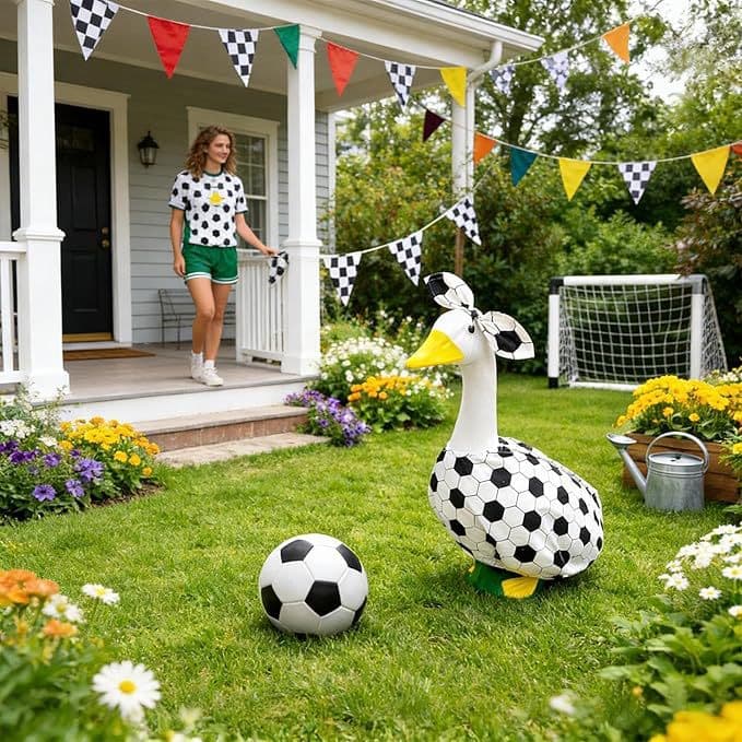 Amazon Porch Goose Costume 23-inch Football/Garden Statue Costume Dress-Up Costume Theme Event