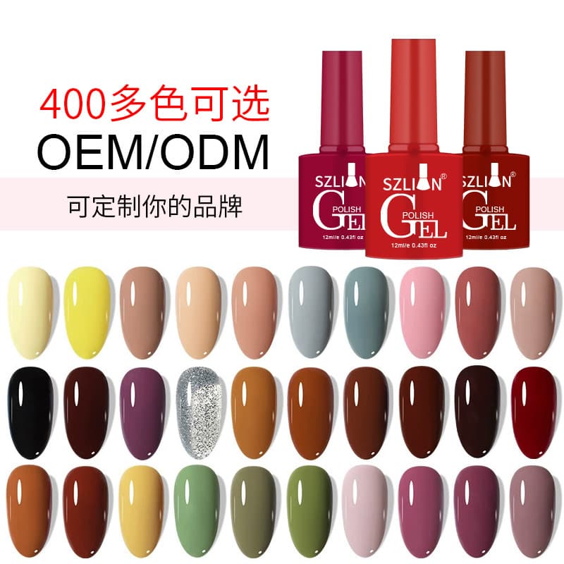 Cross-border Hot Selling Color Bottle Nail Gel 400 Colors Nail Polish Gel One Color One Lid Nail Gel Factory Wholesale