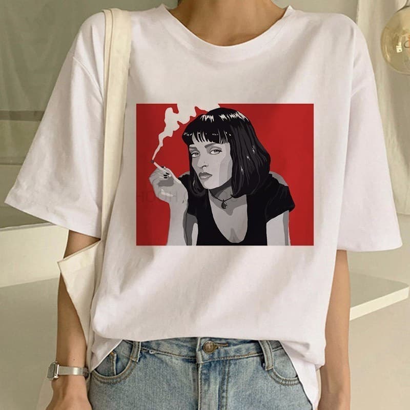 Maria Mia Women's Cartoon T-Shirts Cotton Vintage Streetwear Tee