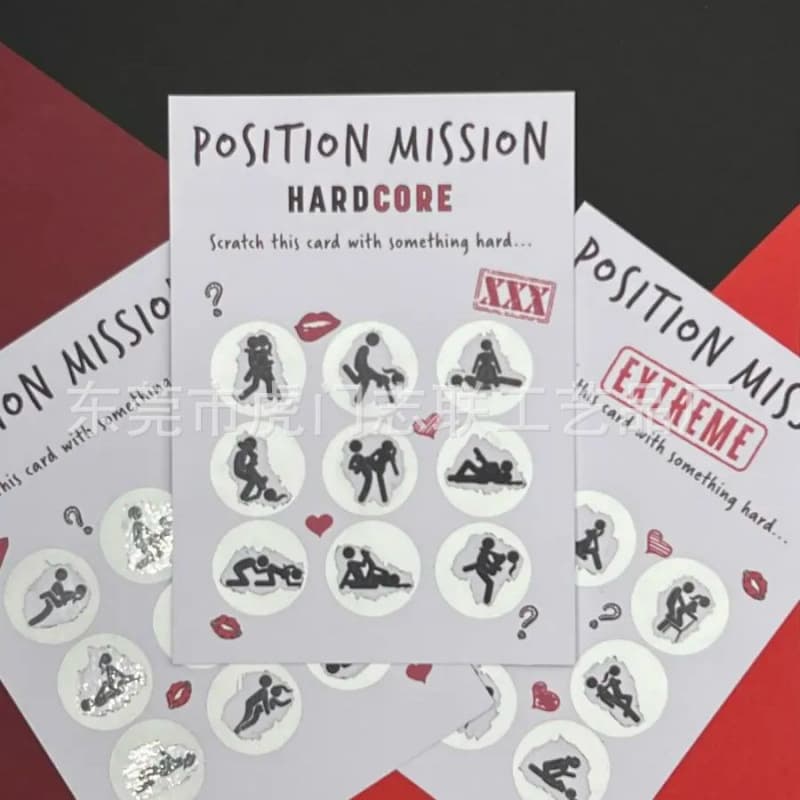 Naughty Sex Position Scratch Card scratch card couple sex position commemorative gift