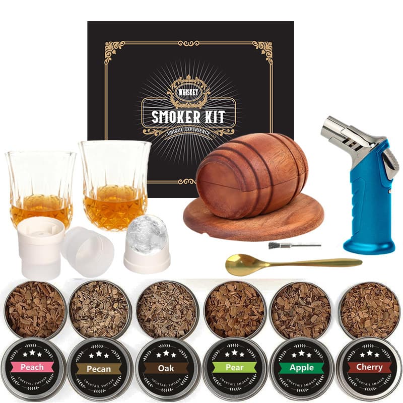 Wood Smoker Box Barrel Smoker Bar Whiskey Flavoring Tool Amazon Bestseller Cocktail Smoker