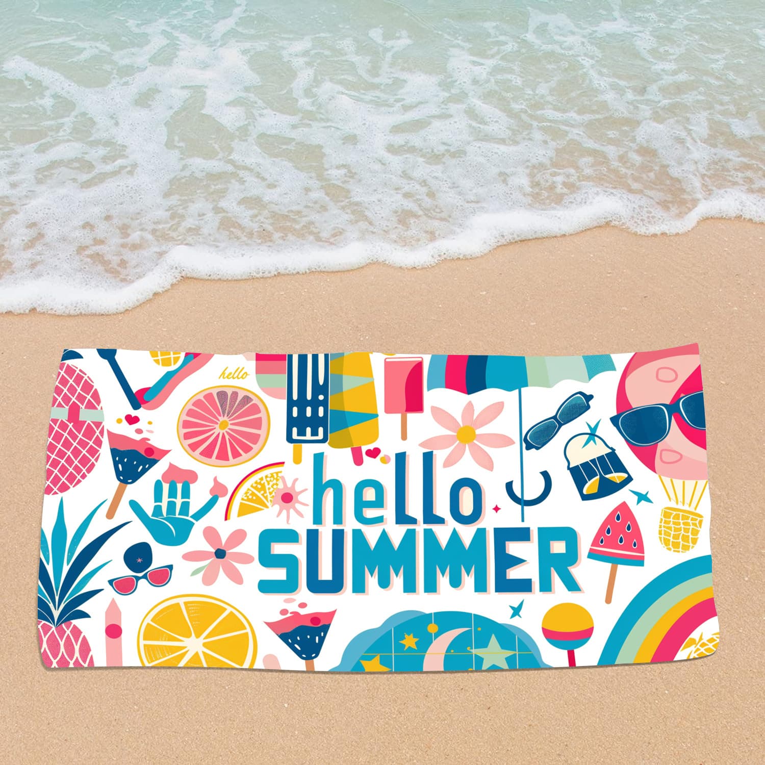 Amazon Double-Sided Fleece Quick-Dry Swim Towel Custom Microfiber Beach Towel Thin Quick-Dry Absorbent Sports Towel