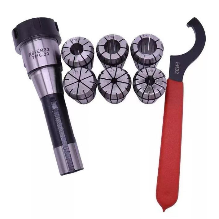 Manufacturer produces R8-ER32-7/16 inch hole ER32-6PCS set hardened treatment large quantity free shipping.