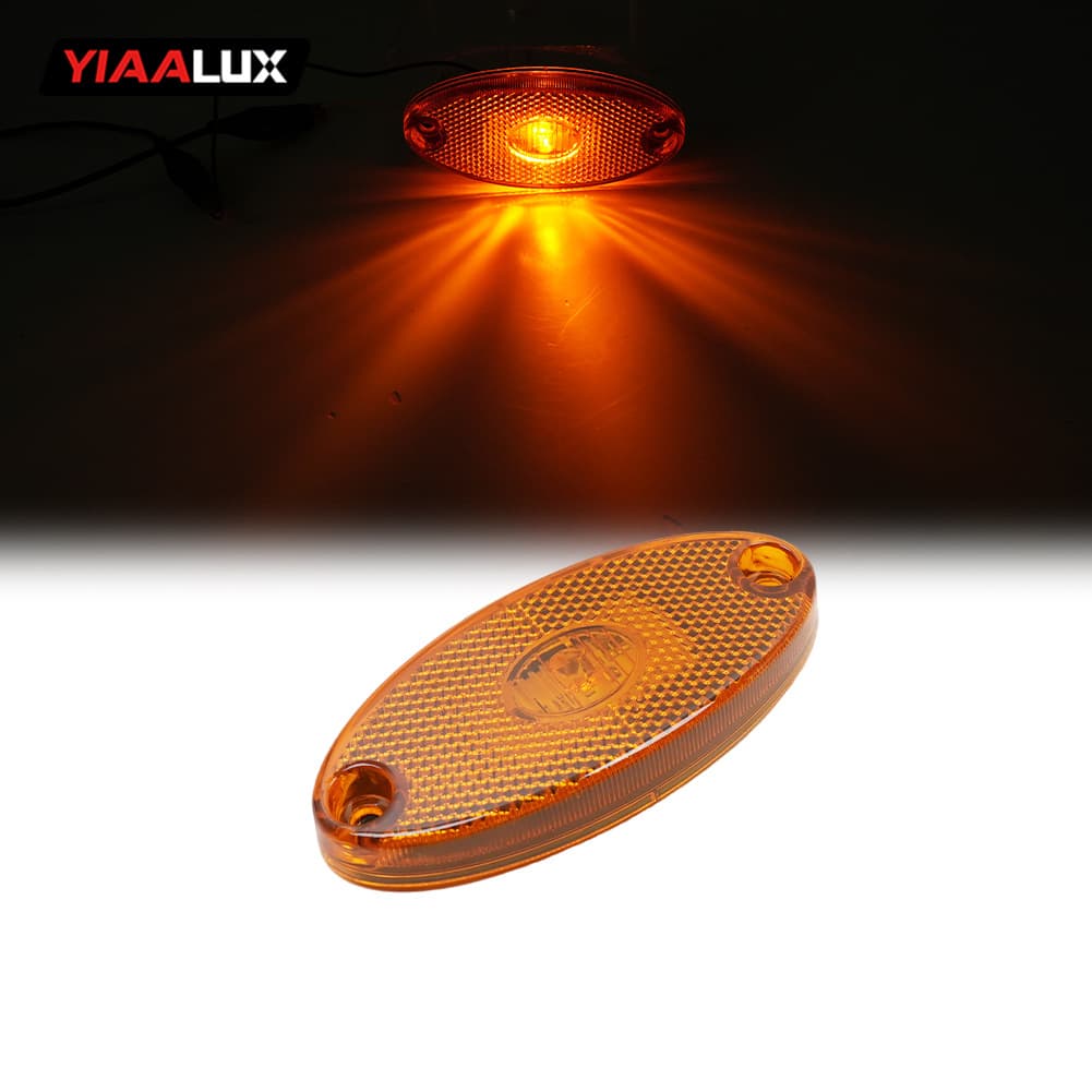 1LED Oval Edge Light LED Truck Signal Light LED Bus Edge Light Factory Direct Supply High Quality LED Oval Edge Light