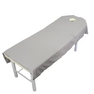 Beauty Bed Solid Color Soft Cotton Sheet, Beauty Salon Bed Cover, Treatment Hole Towel, Dust Cover, Non-Shrinking, Gentle Touch