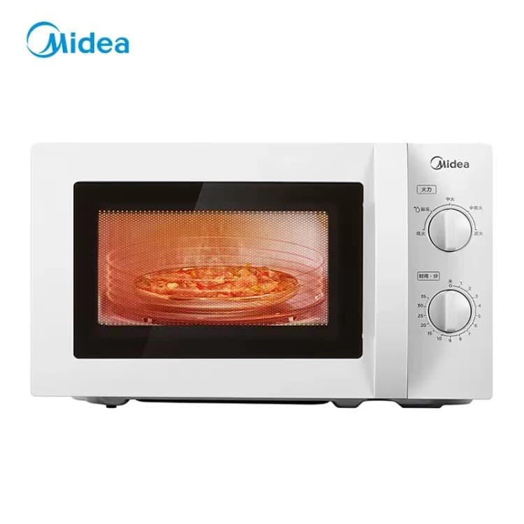 Midea Microwave M1-211A/213B - 20L Turntable Heating, Knob Control, Compact and Fast