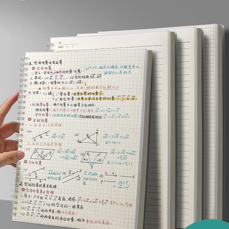Class 2, Grade 3 coil notebook thickened notebook b5 horizontal line square postgraduate entrance examination grid notepad simple a5