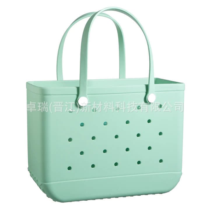 Cross-Border Exclusive European and American EVA Beach Bag, Handheld Shopping Basket Pet Bag, Women's Handbag Mesh Large Storage Bag