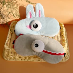 New Funny Sleep Mask for Men, Women, and Children - Light-Blocking Eye Mask for Eye Fatigue Relief, Cold and Hot Compress, Cute Cartoon Design