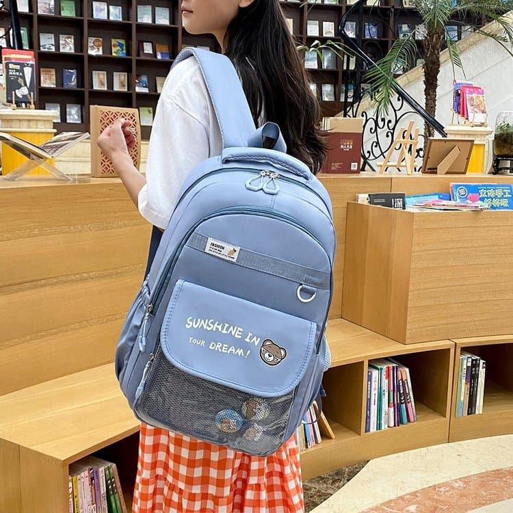 Backpack for Middle School Girls Lightweight Ergonomic Large Capacity High School Elementary Students Grades 3-6 Girls Double Shoulder Bag