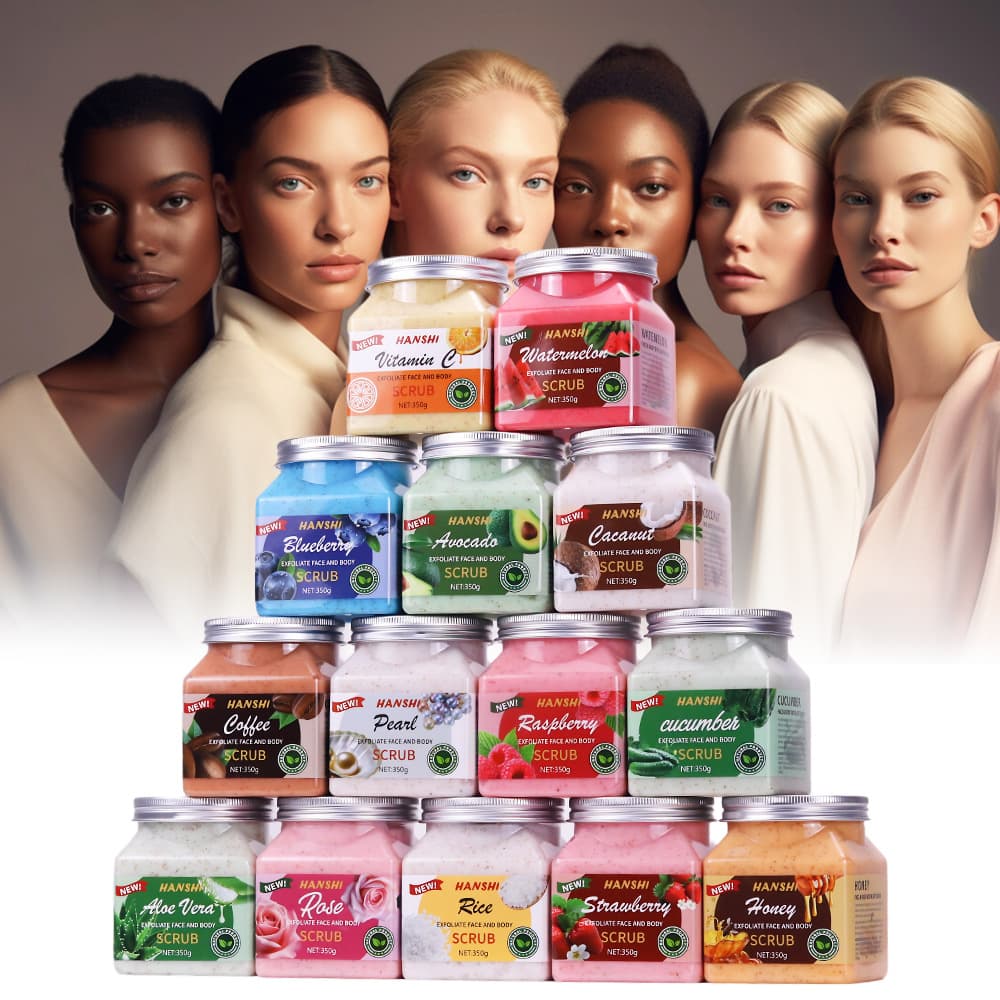 350ML Fruit Body Scrub - Cleansing & Exfoliating, Long-lasting Fragrance, Bodyscrub, Ready Stock