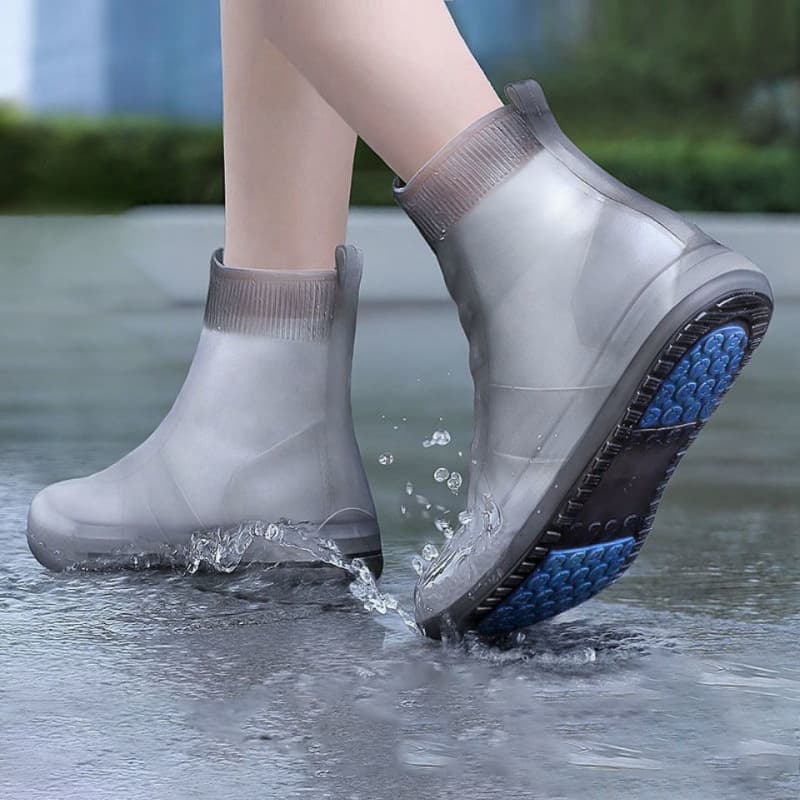 TPE Shoe Covers Anti-Slip Thickened Wear-Resistant Sole Rainy Day Rainproof Unisex Rain Shoe Covers Adult TPE Children Rain Boots Travel