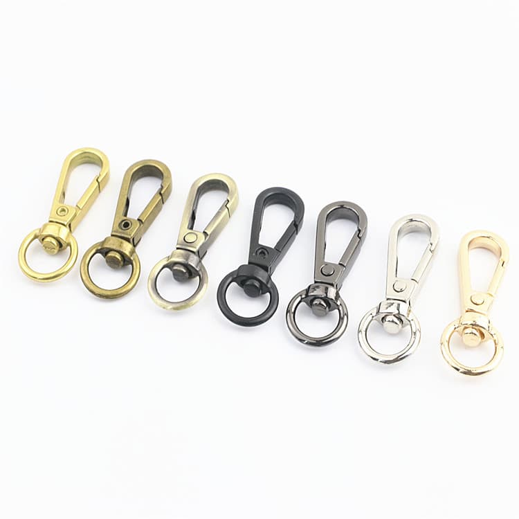Hook and clasp, light gold, silver, gunmetal keychain, lobster clasp, dog clasp, connecting bag hardware accessories wholesale.