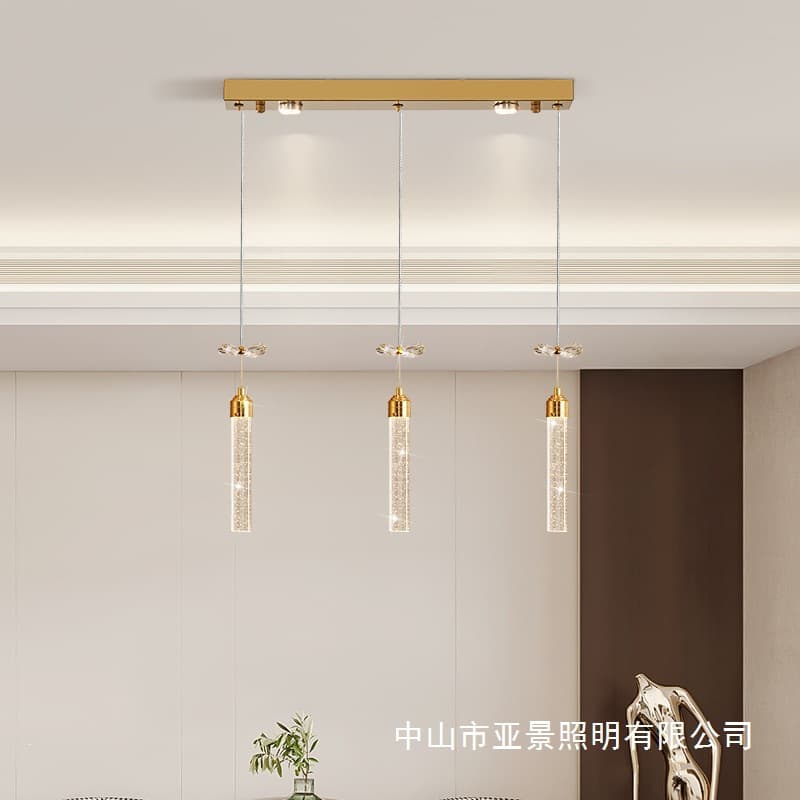 2026 New Style Dining Table Pendant Light Bubble Long Strip Bar Restaurant Luxury Chandelier Modern Minimalist Hanging Lamp