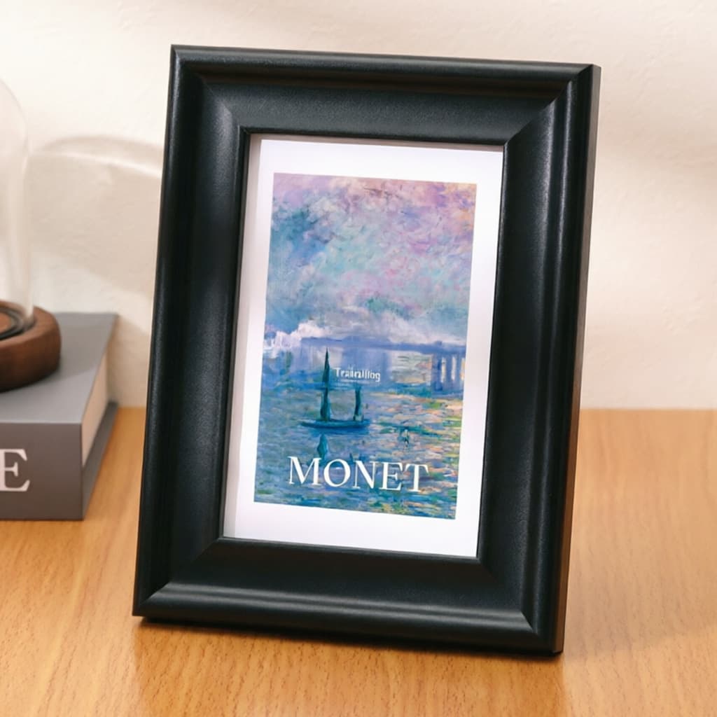 6-inch Wooden Picture Frame, Tabletop Display, Photo Wall, 7/8 inch, A4, Creative Minimalist Round Edge, Puzzle Frame