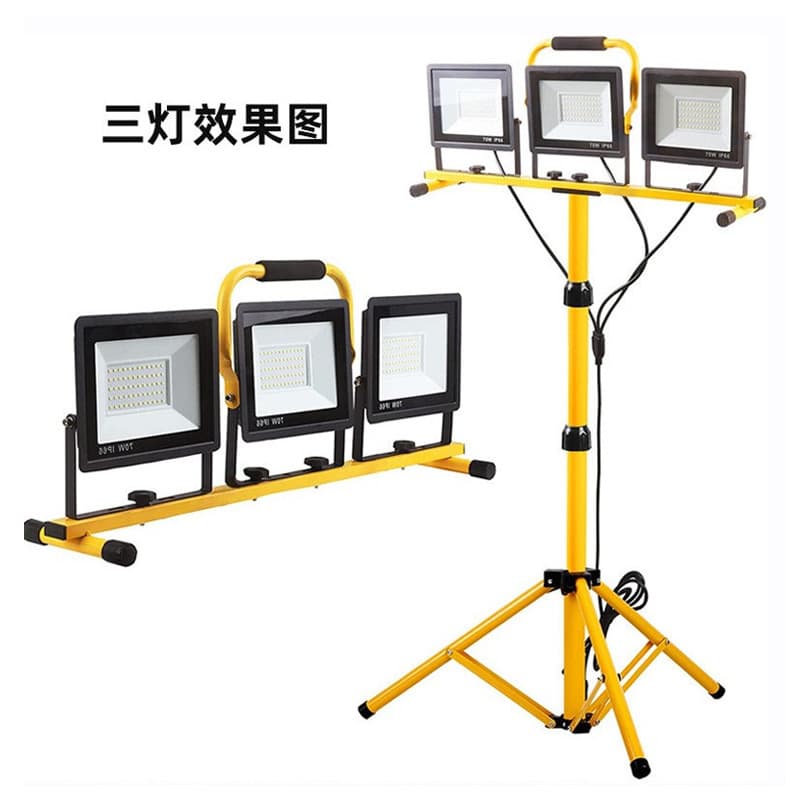 LED Work Light Floodlight Outdoor Mobile Tripod Floor Lamp Waterproof Outdoor Stand Light Wide-Angle Light