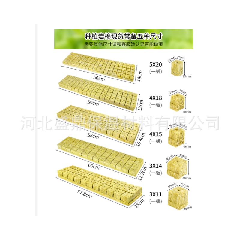 【Cross-border Exclusive】Shengding Agriculture Rockwool Soilless Cultivation for Vegetables and Fruits Hydroponic Seedling Blocks